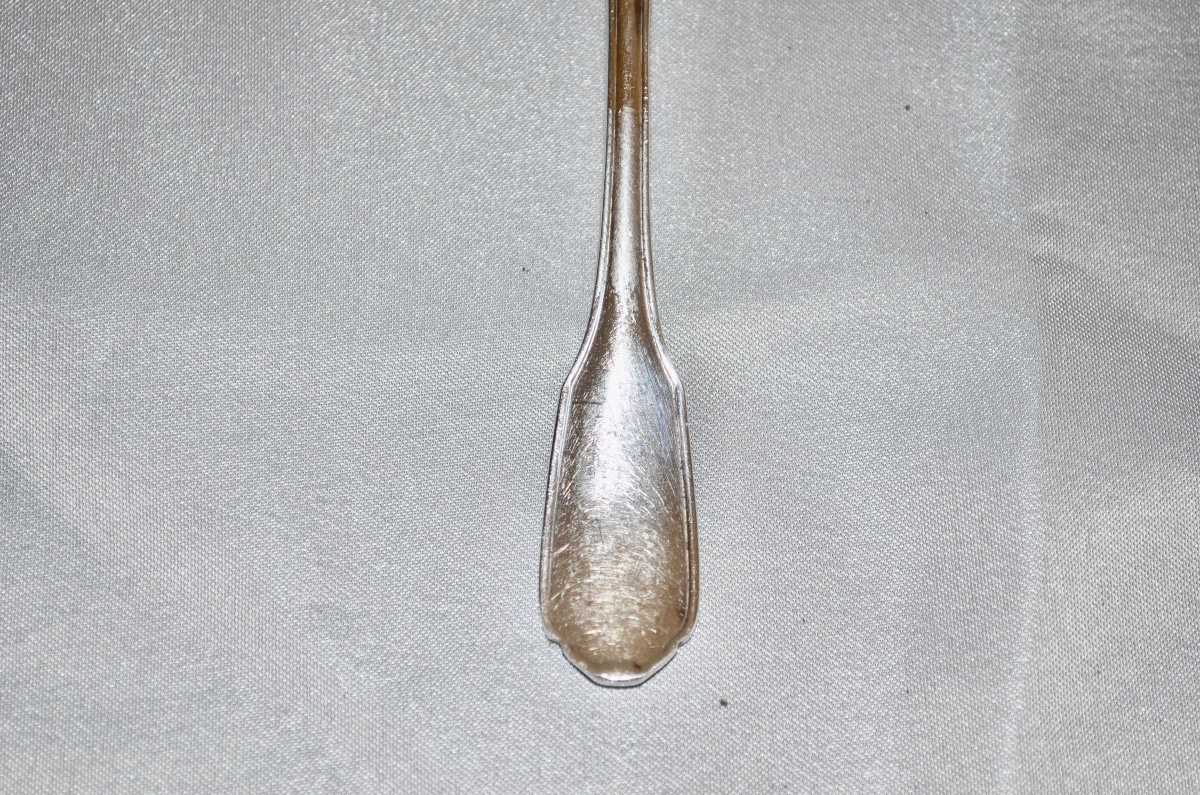 Set Of 12 Solid Silver Dessert Spoons From Christofle -photo-2