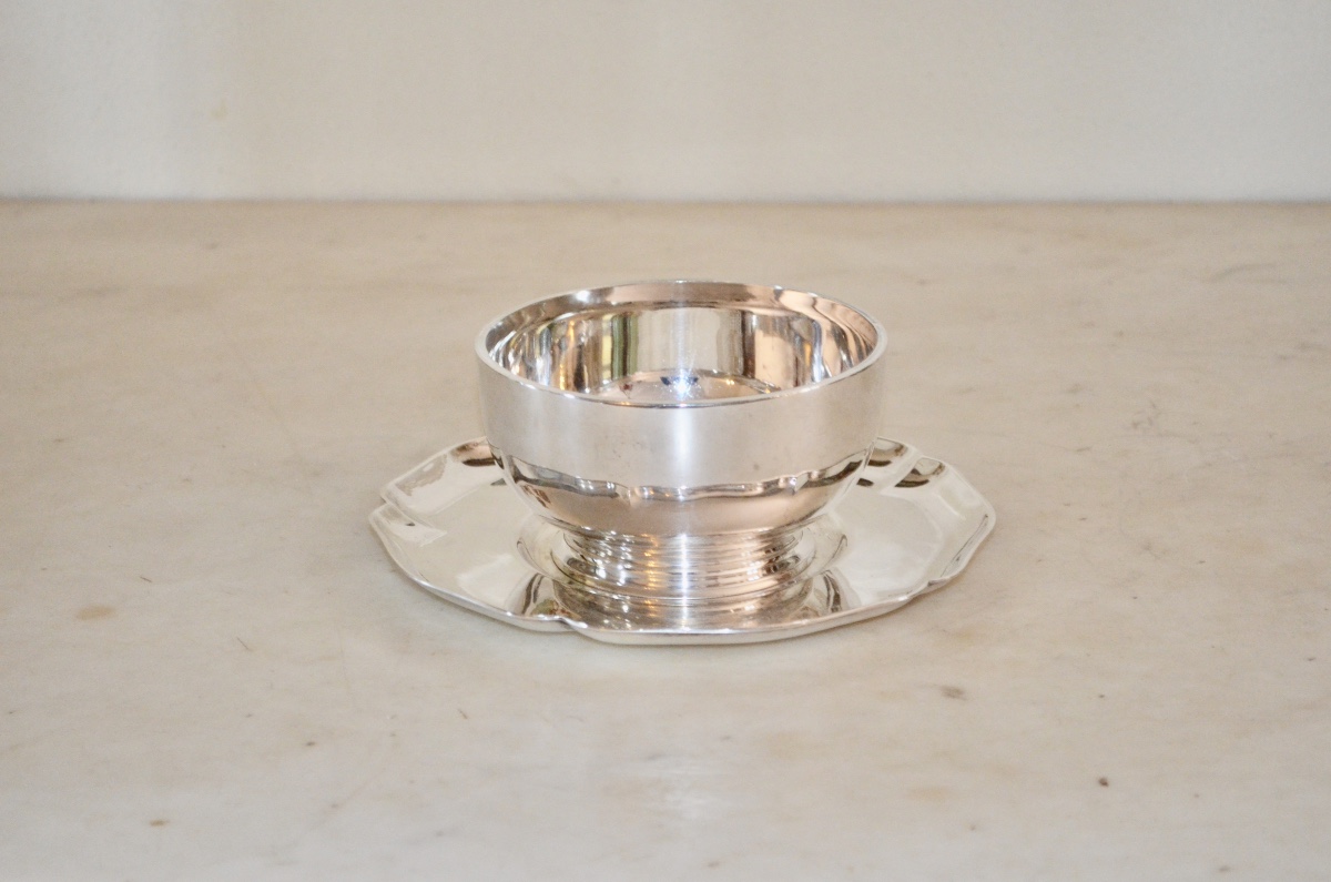 Bol à caviar en argent massif par Émile Puiforcat -photo-4