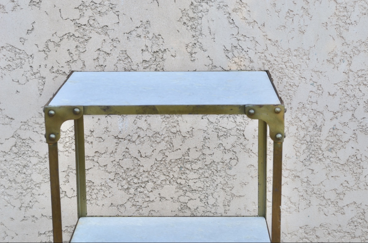 Pair Of Bronze Rolling Stands, Late 19th/early 20th Century -photo-2