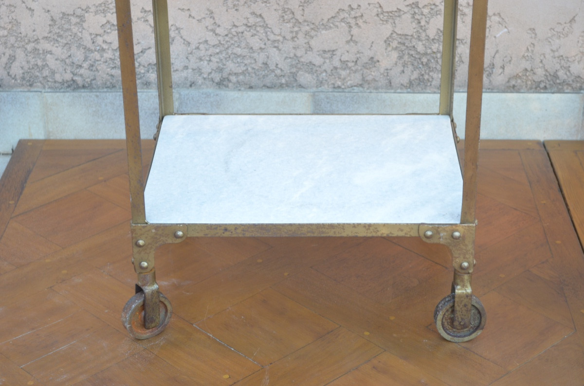 Pair Of Bronze Rolling Stands, Late 19th/early 20th Century -photo-4
