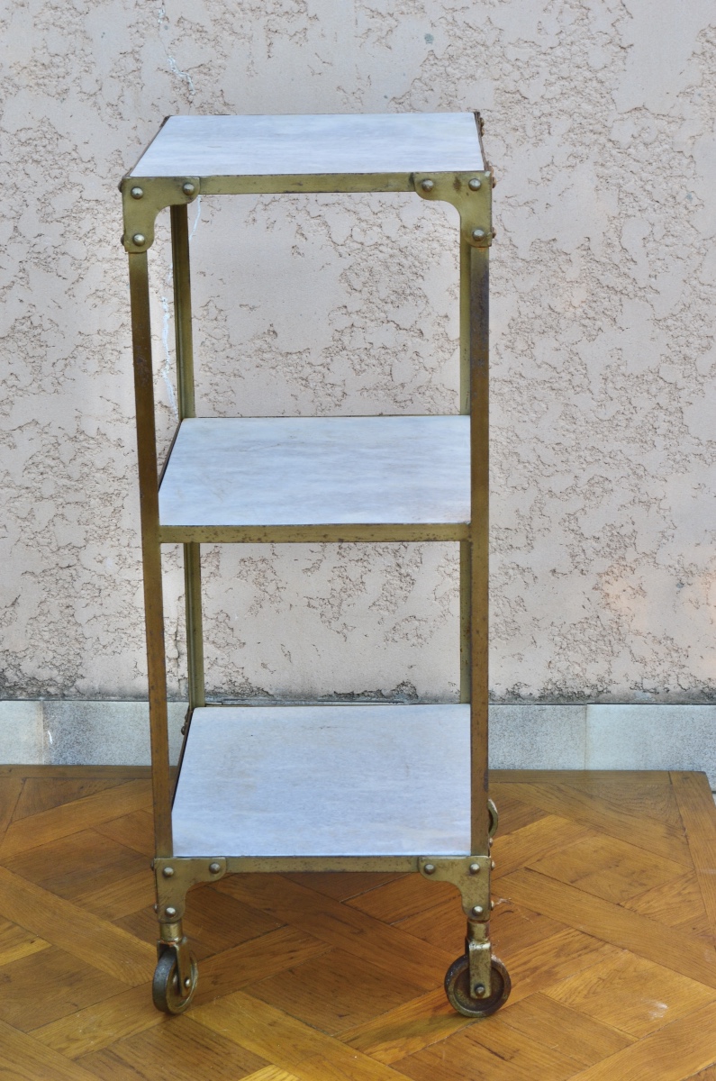 Pair Of Bronze Rolling Stands, Late 19th/early 20th Century -photo-3