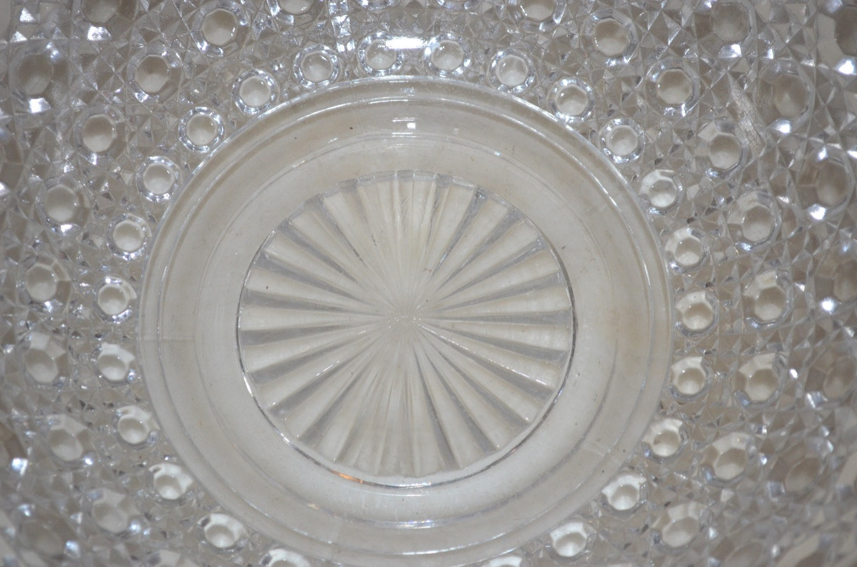 Coupe en cristal de baccarat et argent massif fin 19eme siècle -photo-3