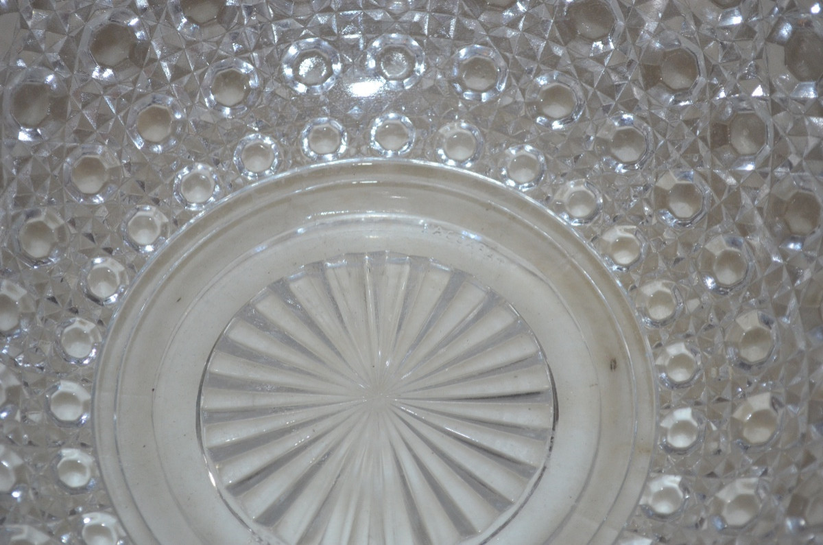 Coupe en cristal de baccarat et argent massif fin 19eme siècle -photo-4