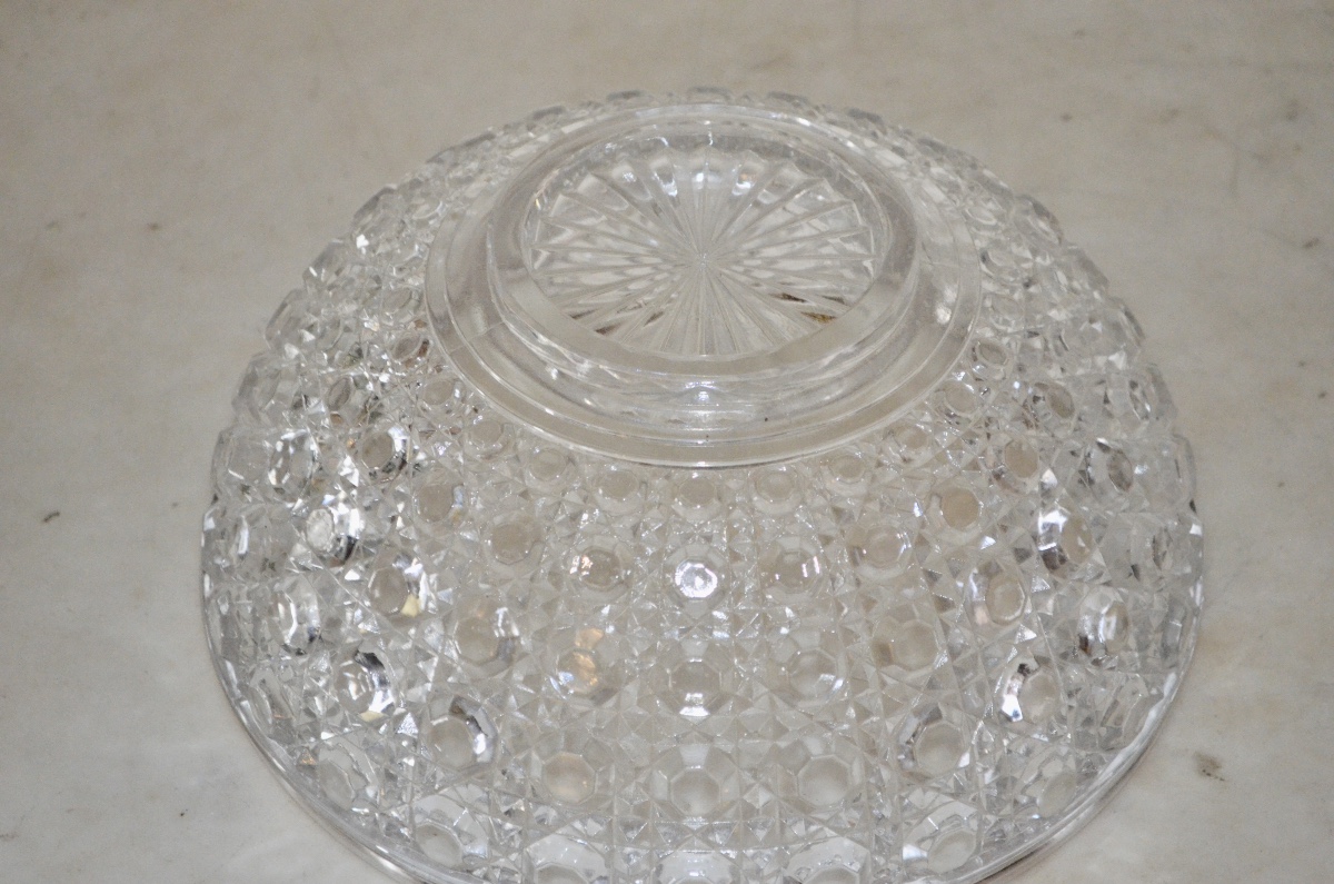 Coupe en cristal de baccarat et argent massif fin 19eme siècle -photo-4