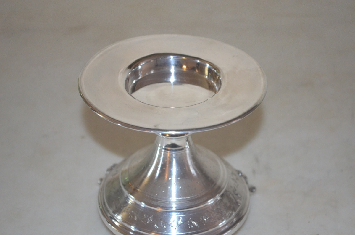 Paire de supports de coupes en argent massif Napoléon III-photo-3