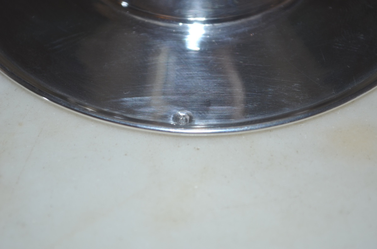 Paire de supports de coupes en argent massif Napoléon III-photo-5