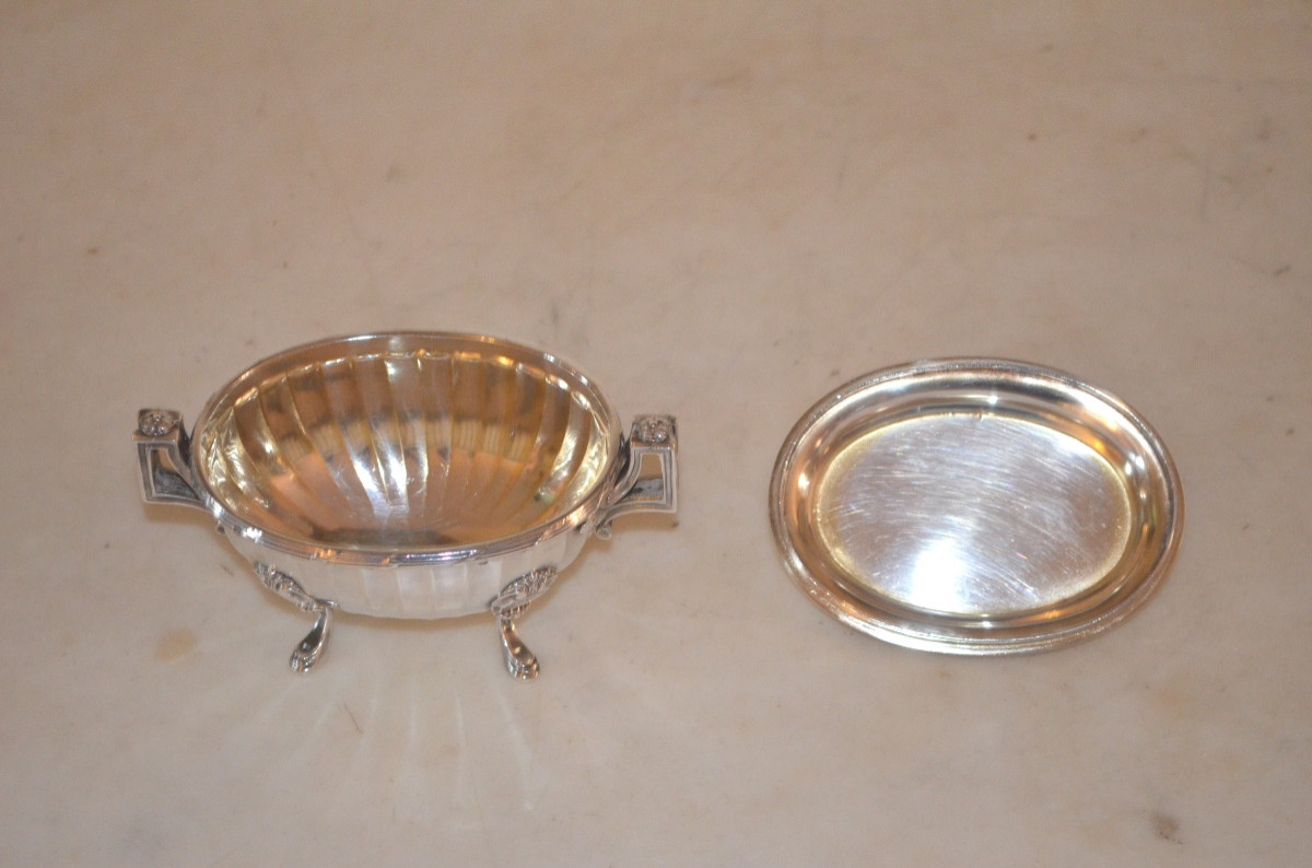 Solid Silver Sugar Bowl, 19th Century, By Cardeilhac -photo-2