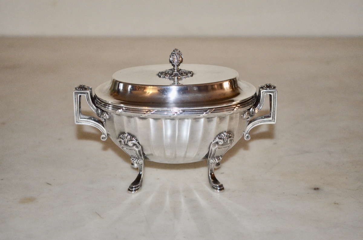 Solid Silver Sugar Bowl, 19th Century, By Cardeilhac -photo-8