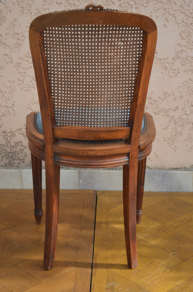 Set Of 6 Louis XVI Style Chairs, 19th Century -photo-6