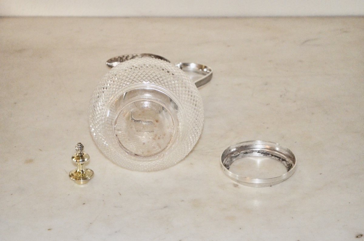 Large Ewer In Solid Silver And Crystal By Odiot-photo-8