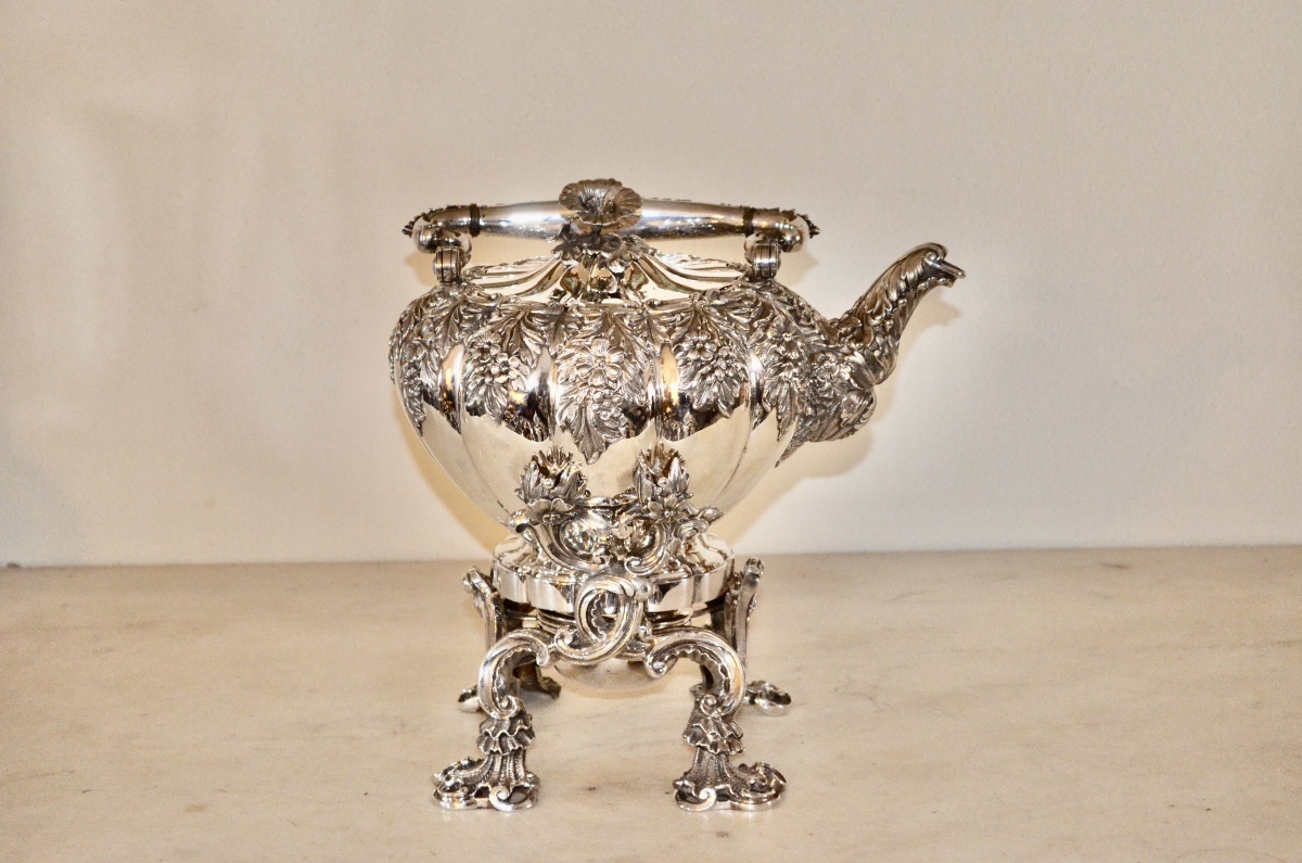 Important samovar en argent massif  début 19eme siècle par ODIOT-photo-1