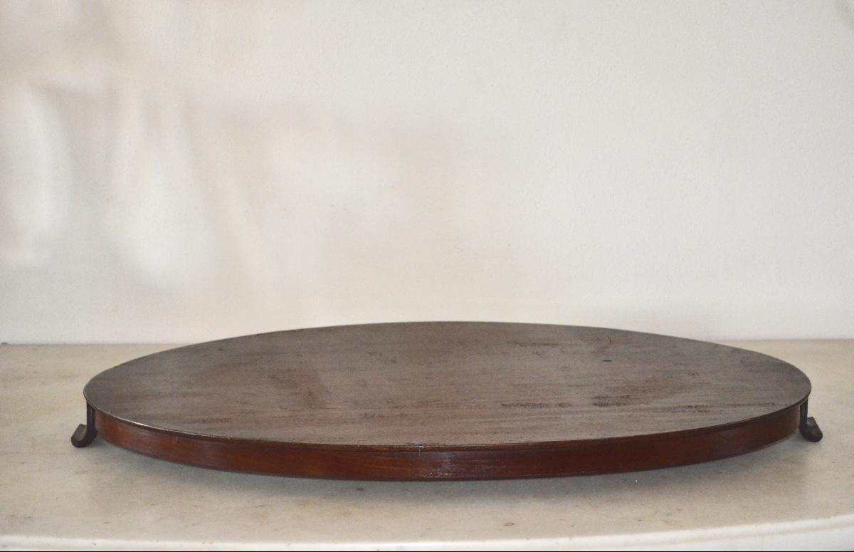Large 19th-century Mahogany Serving Tray -photo-4
