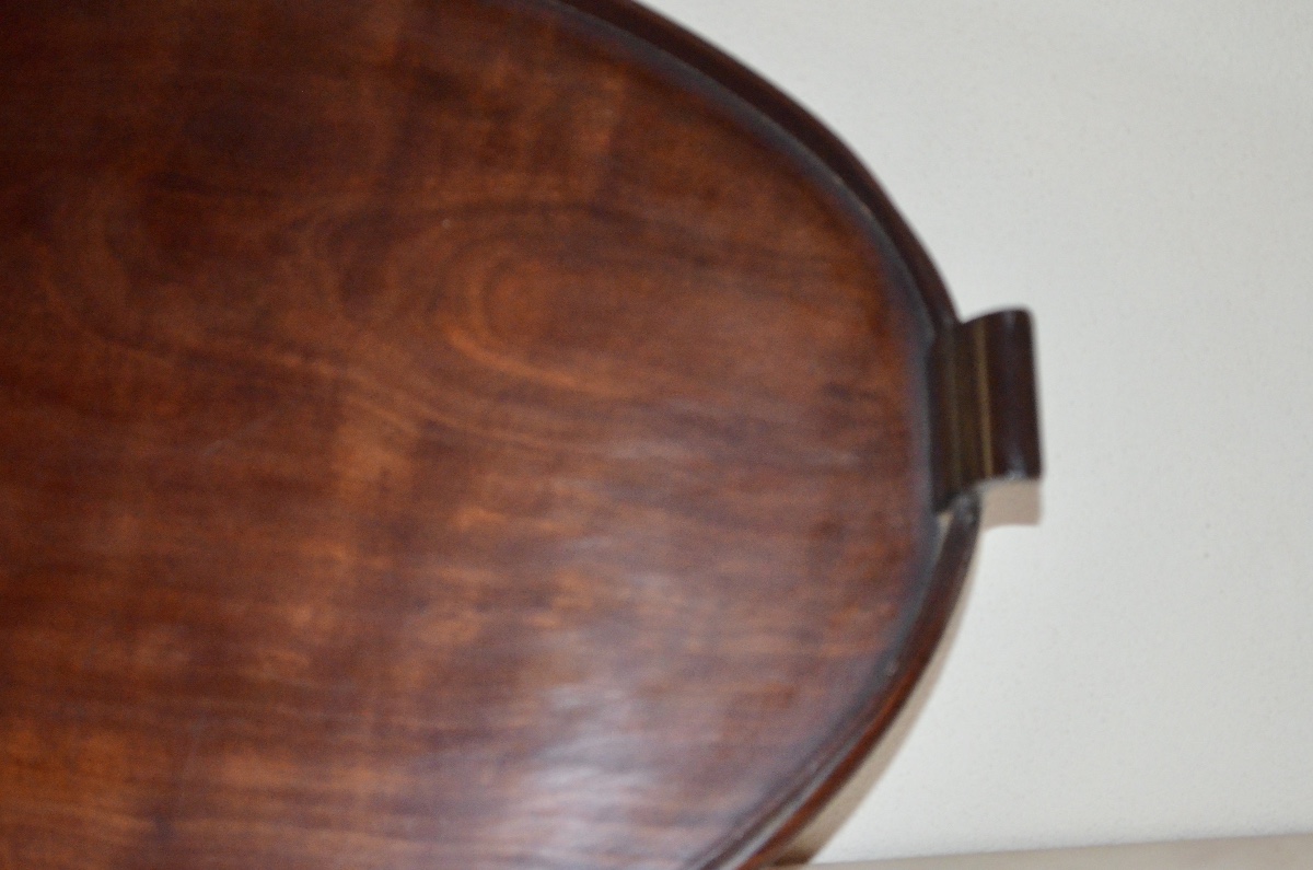 Large 19th-century Mahogany Serving Tray -photo-1