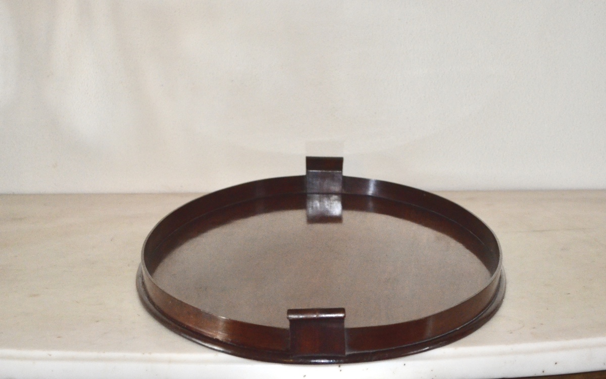 Large 19th-century Mahogany Serving Tray -photo-3