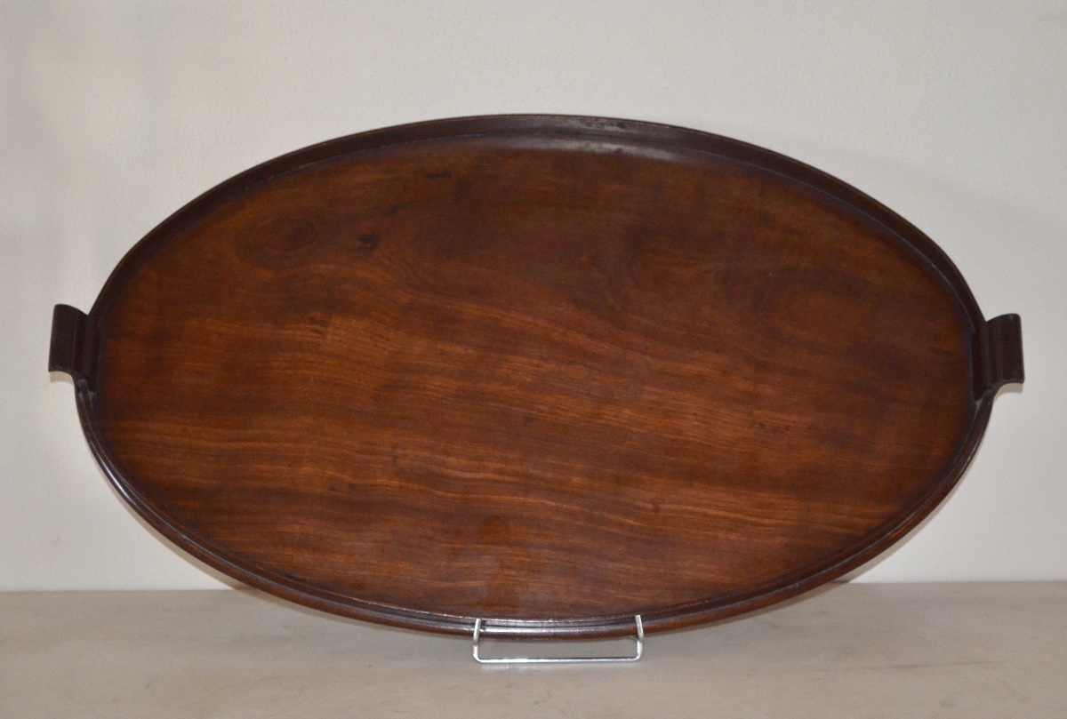 Large 19th-century Mahogany Serving Tray 