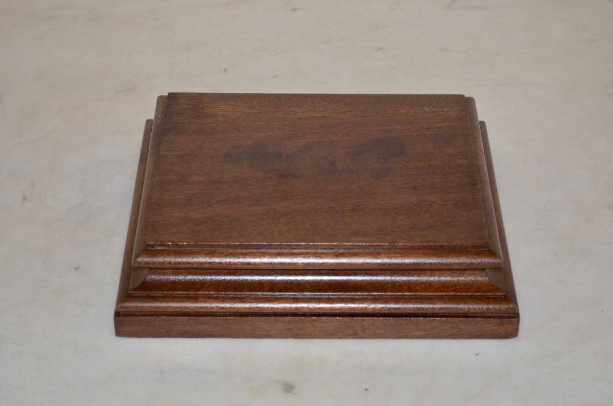 Socle en acajou massif fin 19eme siècle -photo-2