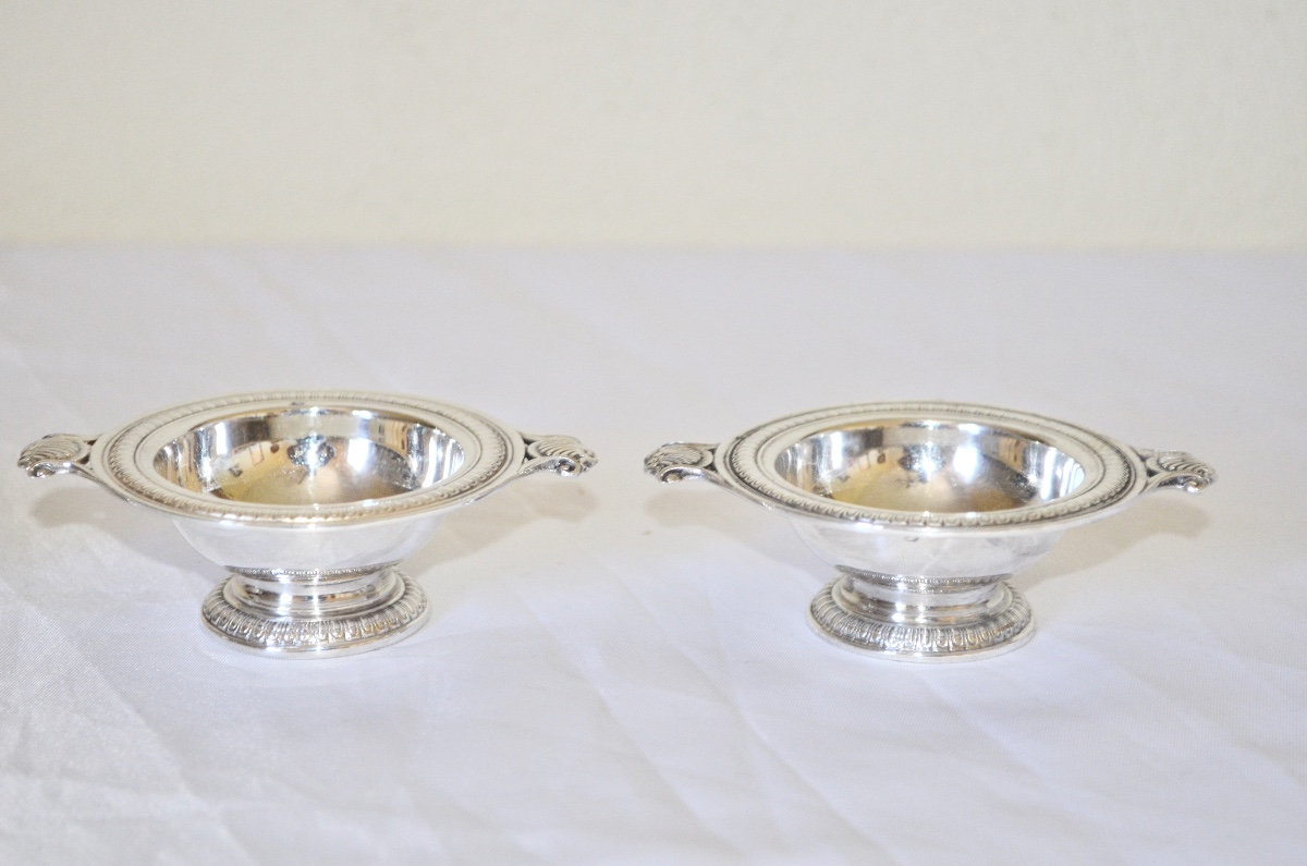 Suite Of 4 Solid Silver Salad Servers, Late 19th Century-photo-4