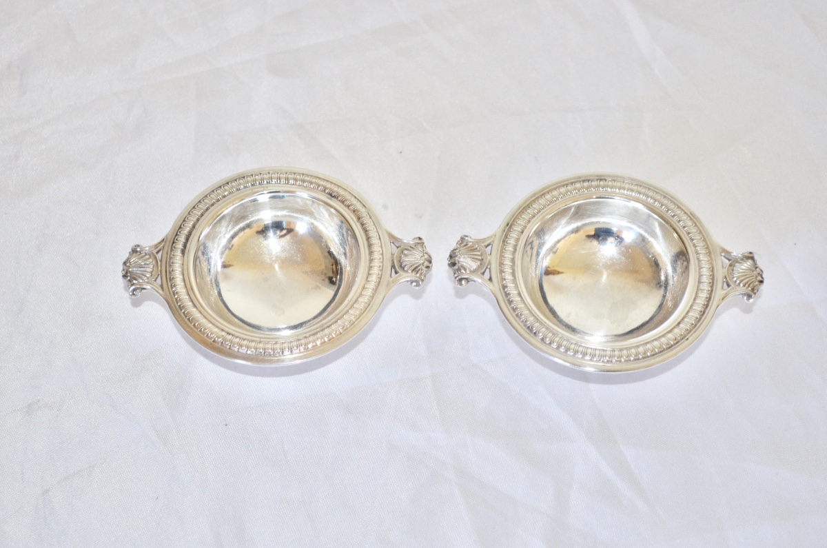 Suite Of 4 Solid Silver Salad Servers, Late 19th Century-photo-2