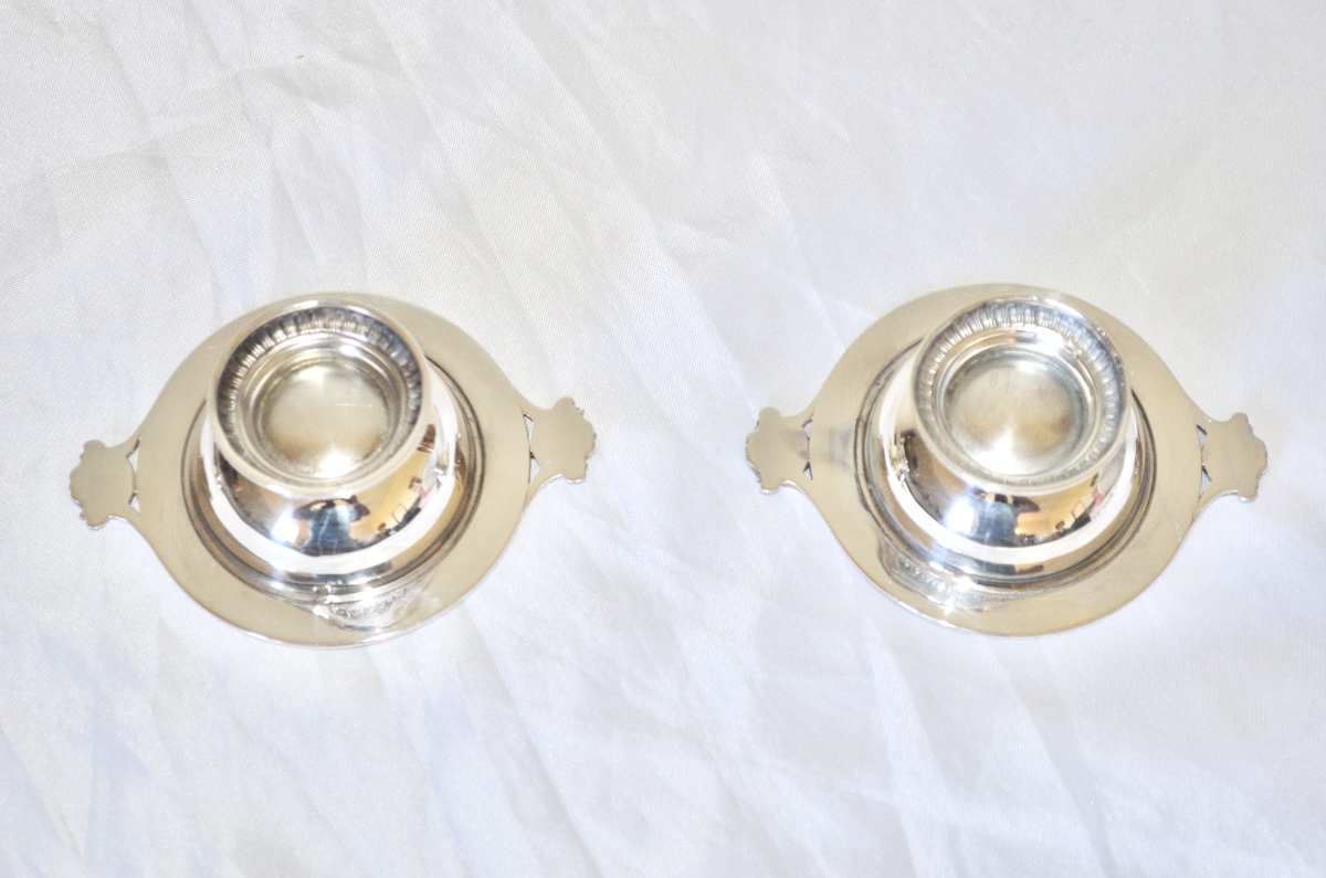 Suite Of 4 Solid Silver Salad Servers, Late 19th Century-photo-4