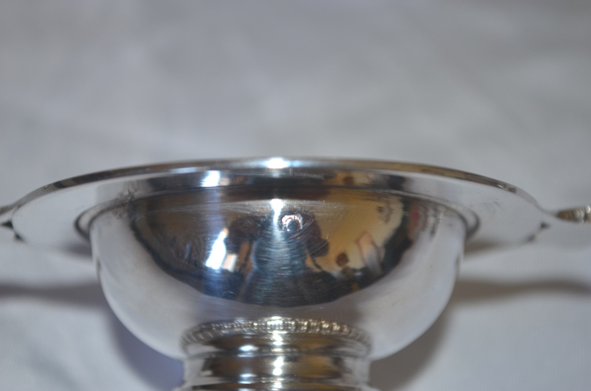 Suite Of 4 Solid Silver Salad Servers, Late 19th Century-photo-5