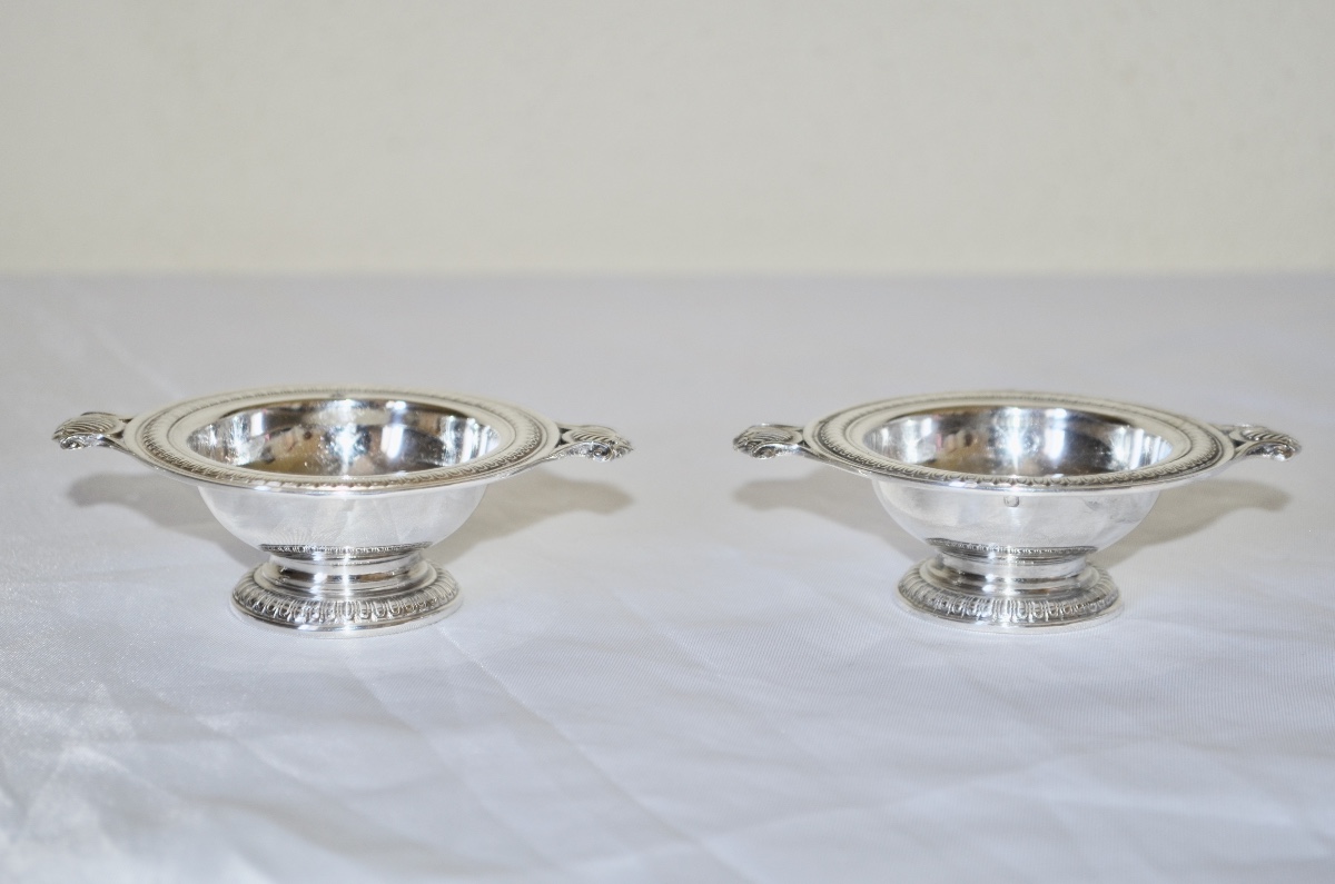 Suite Of 4 Solid Silver Salad Servers, Late 19th Century-photo-7