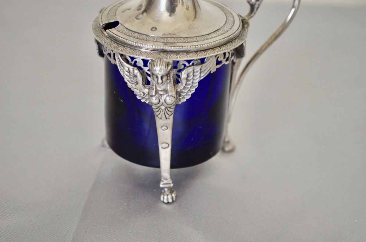 Solid Silver Mustard Pot, Late 18th Century-photo-4