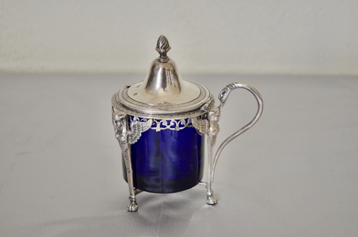 Solid Silver Mustard Pot, Late 18th Century-photo-4