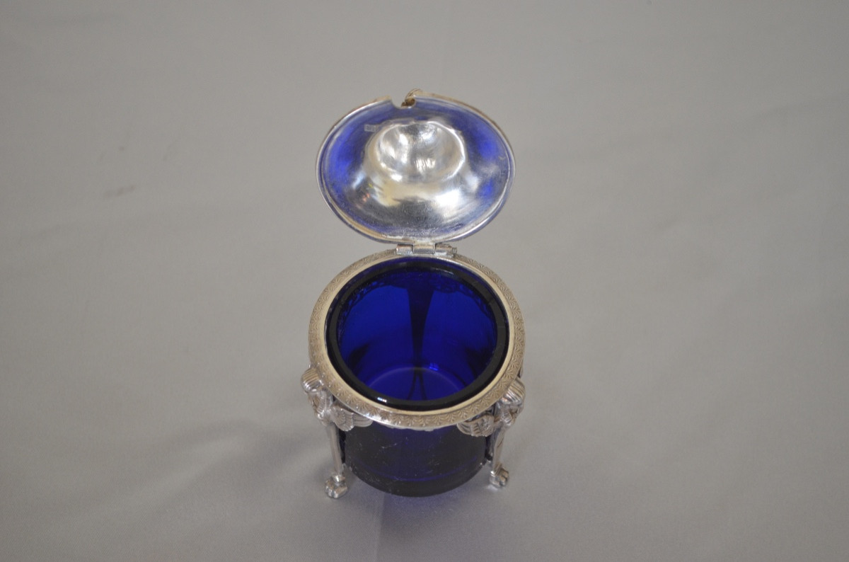 Solid Silver Mustard Pot, Late 18th Century-photo-5