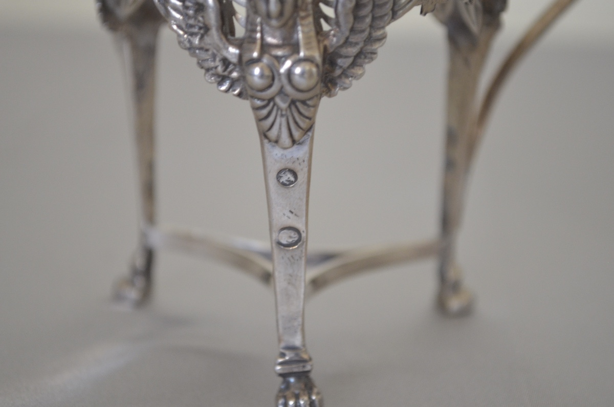 Solid Silver Mustard Pot, Late 18th Century-photo-6