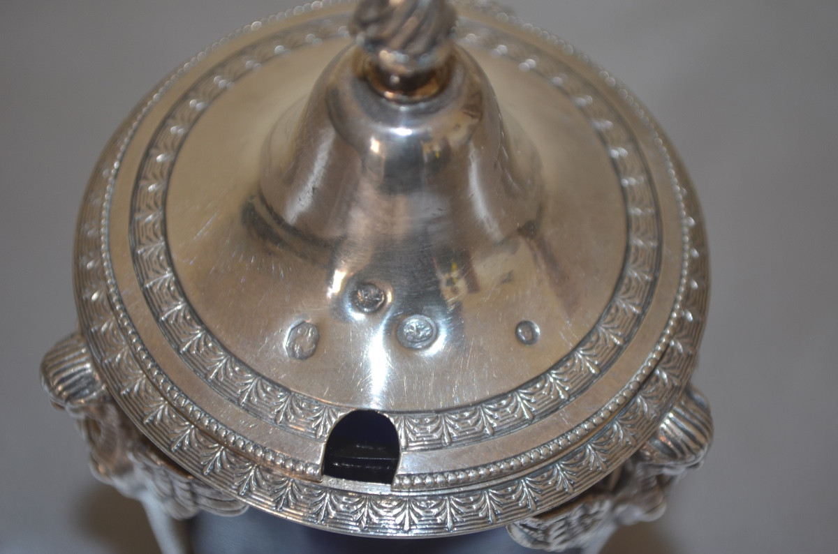 Solid Silver Mustard Pot, Late 18th Century-photo-7