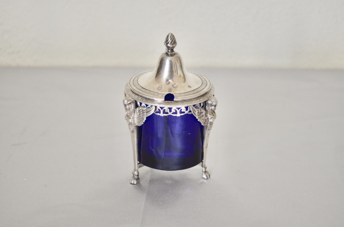 Solid Silver Mustard Pot, Late 18th Century