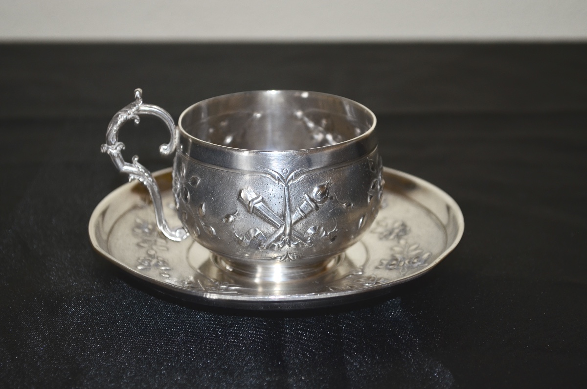 Tasse en argent massif 19eme siècle -photo-2
