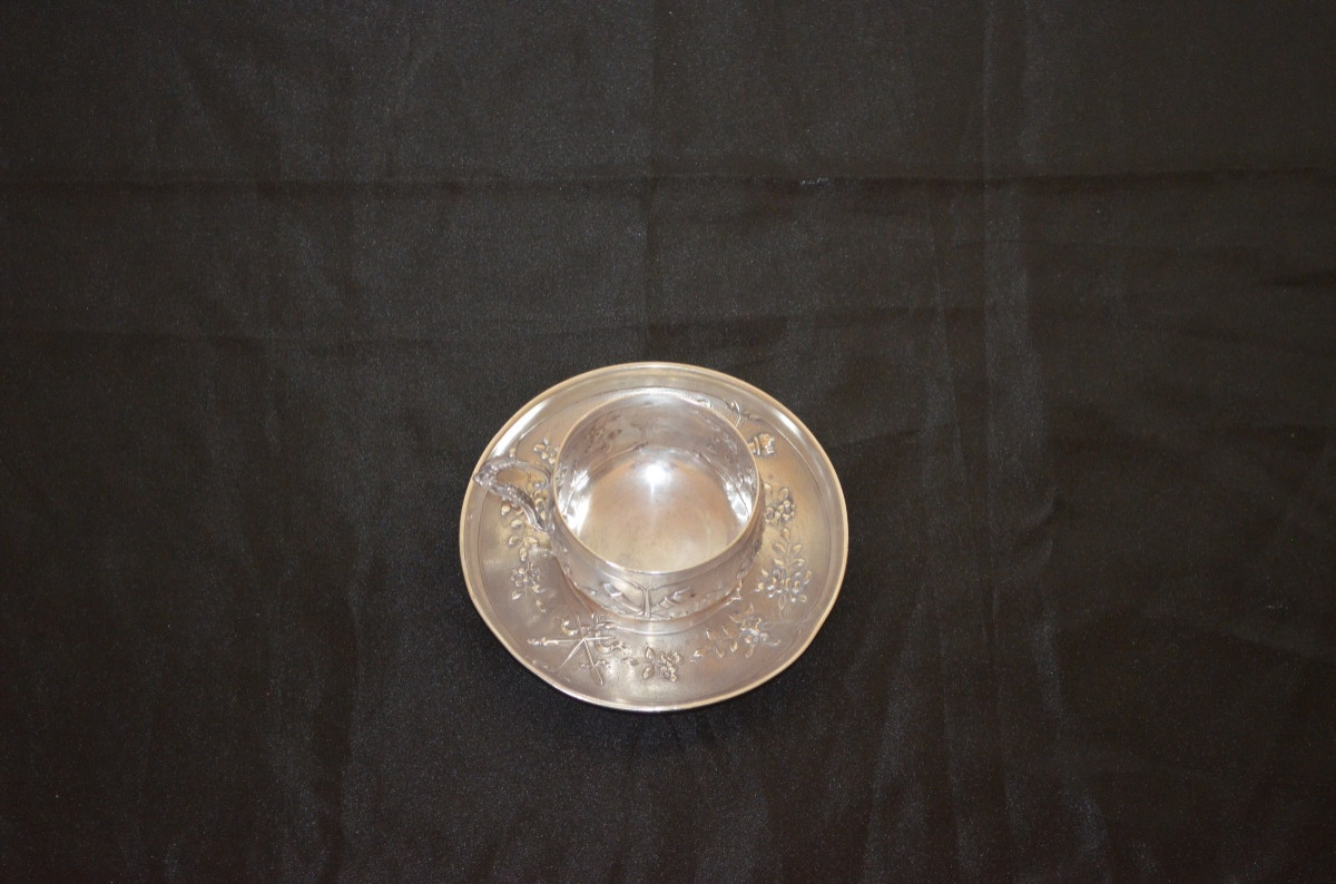 Tasse en argent massif 19eme siècle -photo-3