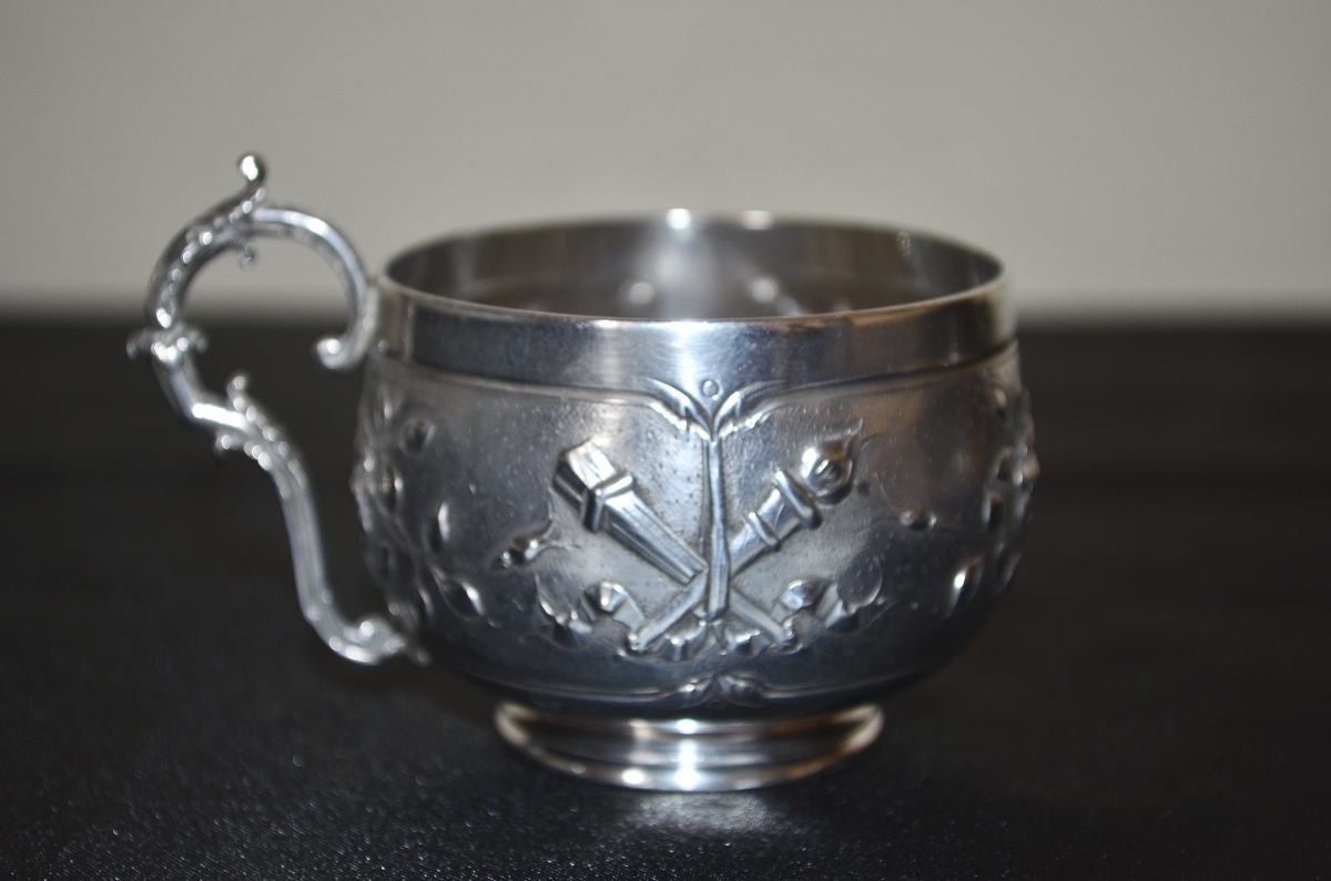 Tasse en argent massif 19eme siècle -photo-4
