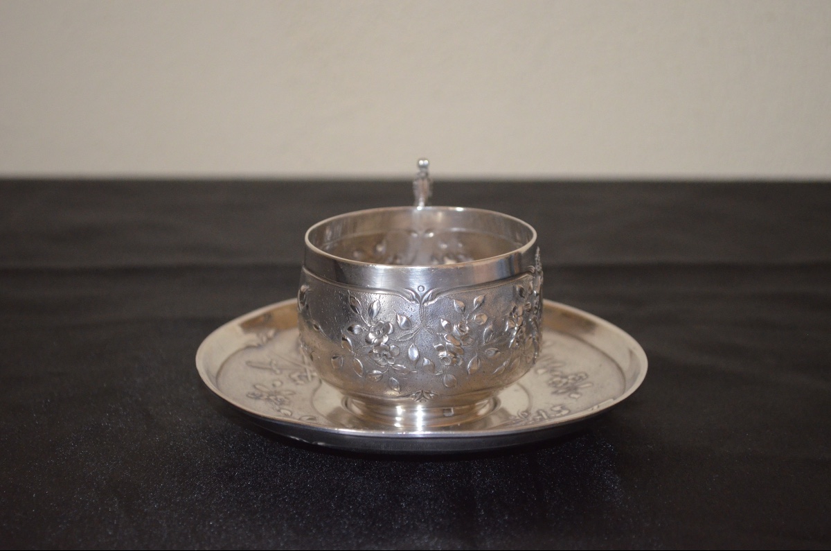 Tasse en argent massif 19eme siècle -photo-3