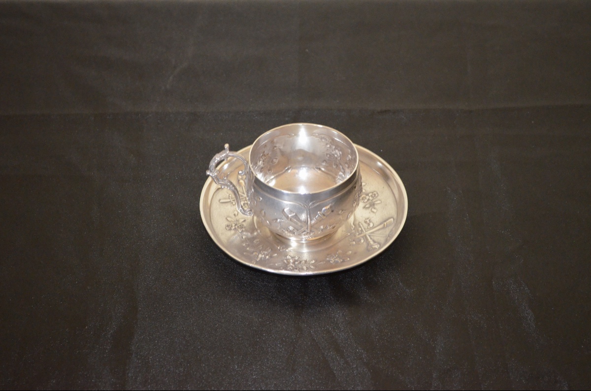 Tasse en argent massif 19eme siècle -photo-7