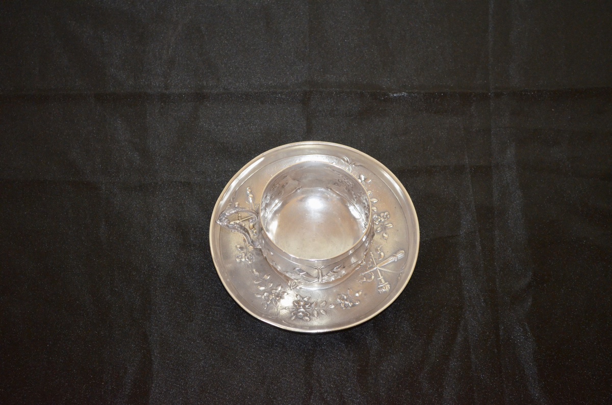 Tasse en argent massif 19eme siècle -photo-8