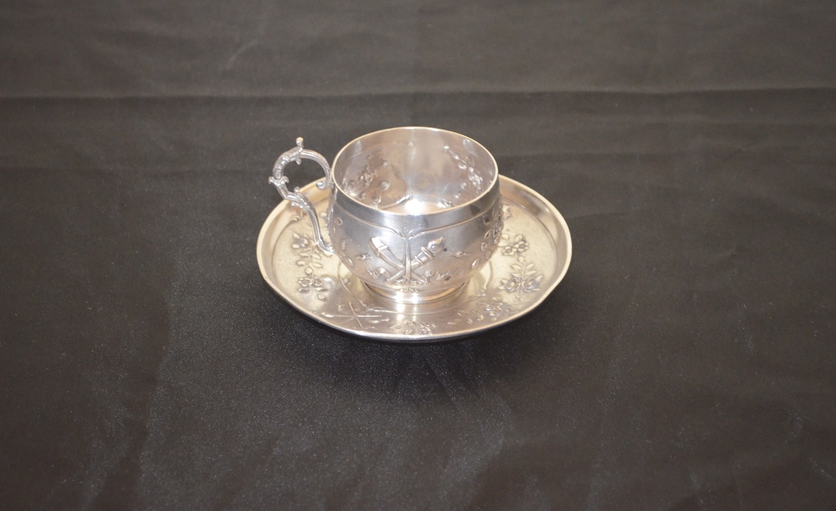 Tasse en argent massif 19eme siècle 