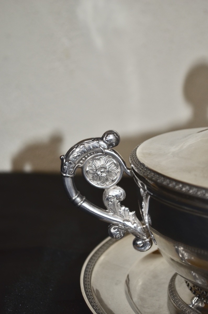 Solid Silver Bouillon Early 19th Century-photo-4