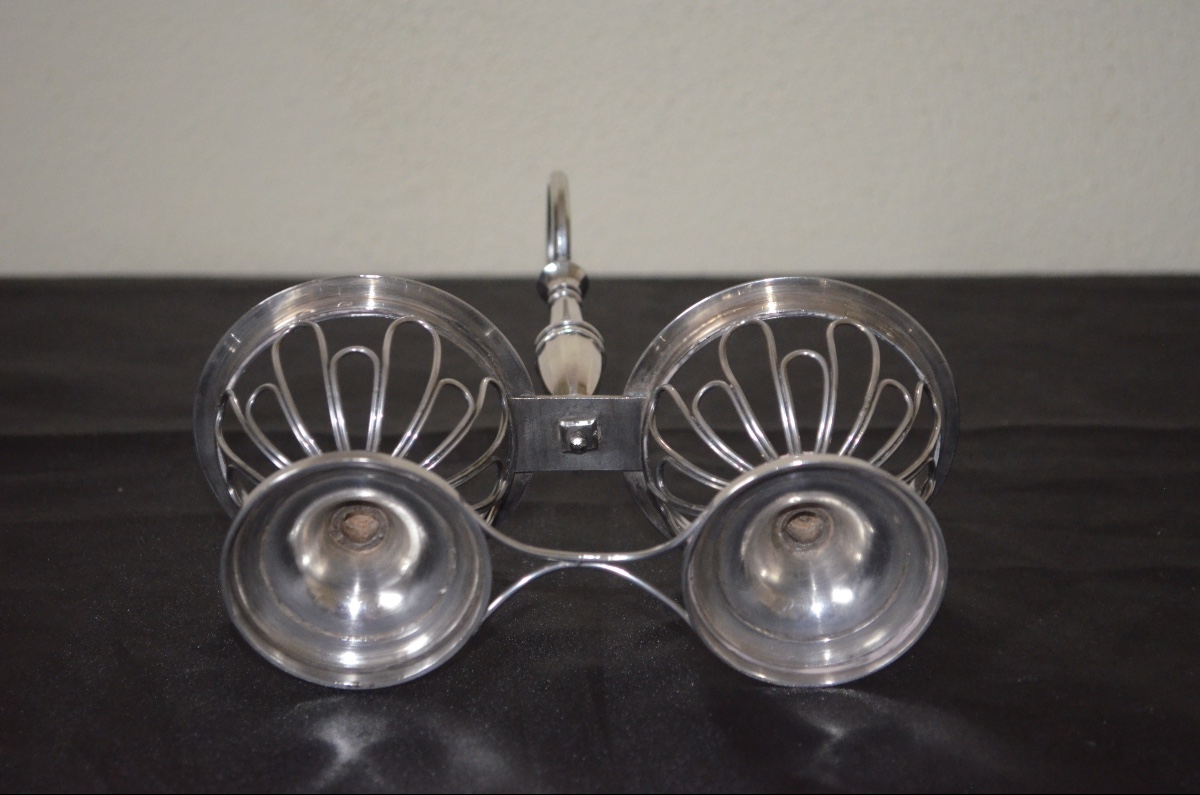 Solid Silver Double Saleron Early 19th Century-photo-2