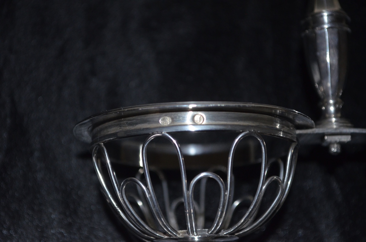 Solid Silver Double Saleron Early 19th Century-photo-4