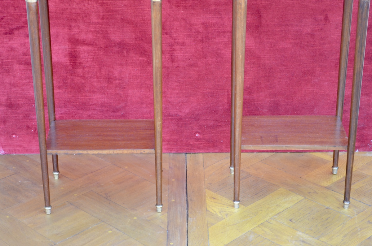 Pair Of Late 19th Century Mahogany Bedside Tables In The Louis XVI Style-photo-4