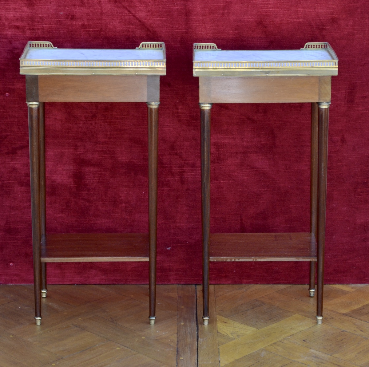 Pair Of Late 19th Century Mahogany Bedside Tables In The Louis XVI Style-photo-7