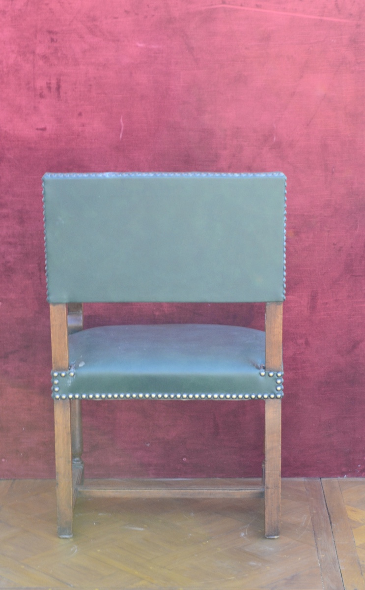 Fauteuil de bureau à tête de bélier 19eme siècle -photo-7