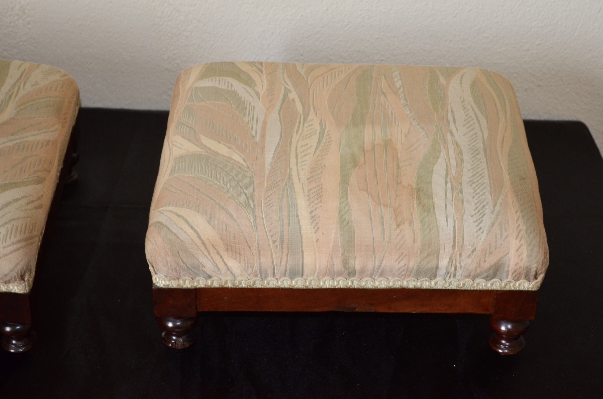 Pair Of 19th Century Walnut Footrests-photo-1