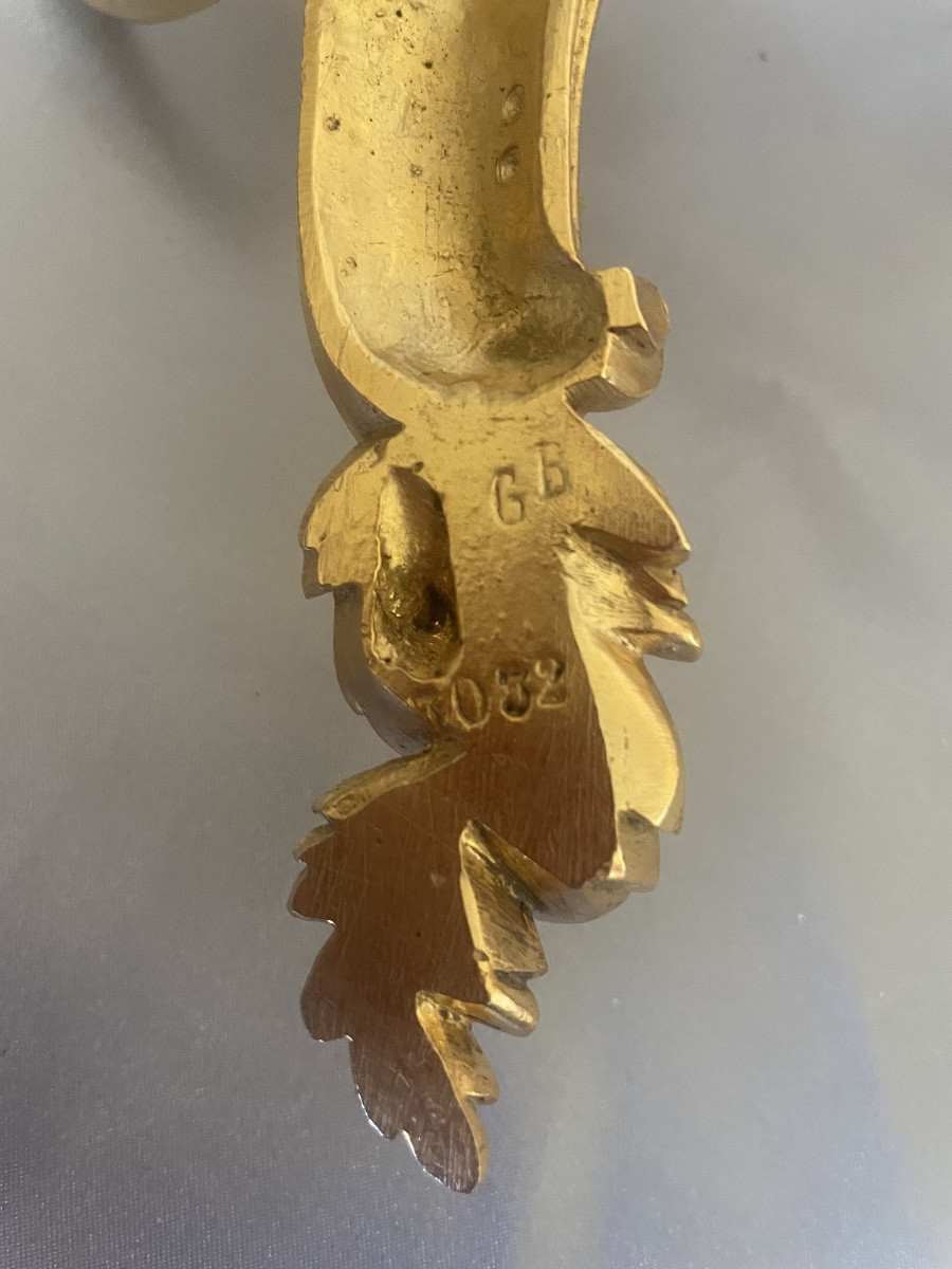Paire d’appliques aux chinois en bronze doré 19eme siècle -photo-8