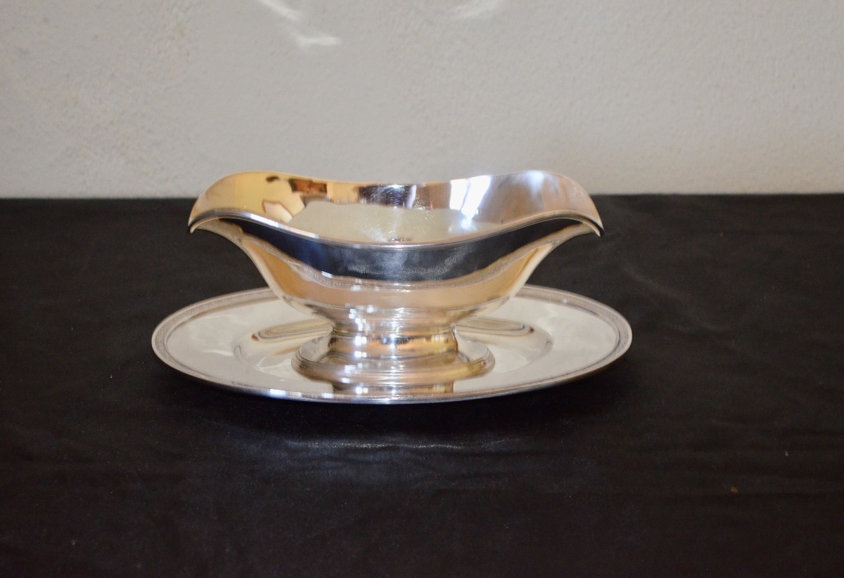 Saucière en argent massif 19eme siècle par Hénin 