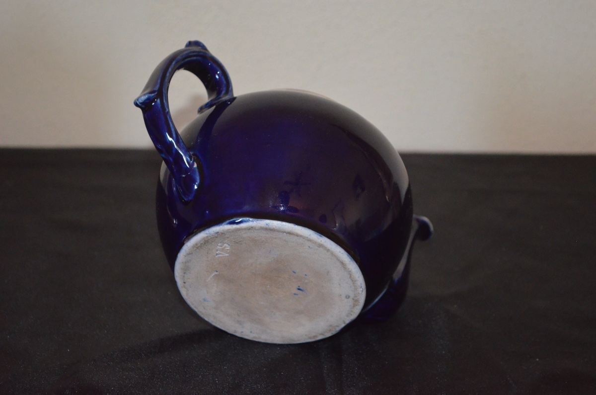 Solid Silver And Porcelain Teapot By Saglier 19th Century-photo-3