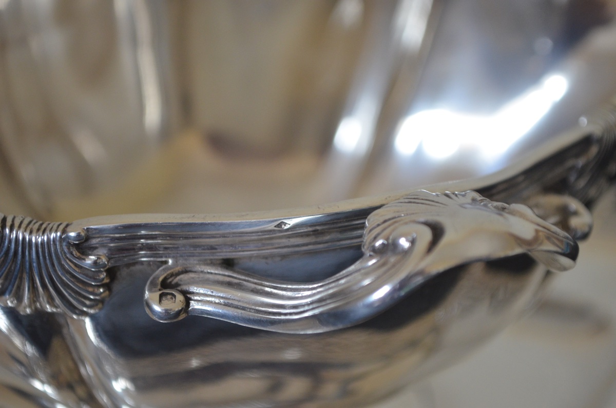 Saucière en argent massif 19eme siècle -photo-6