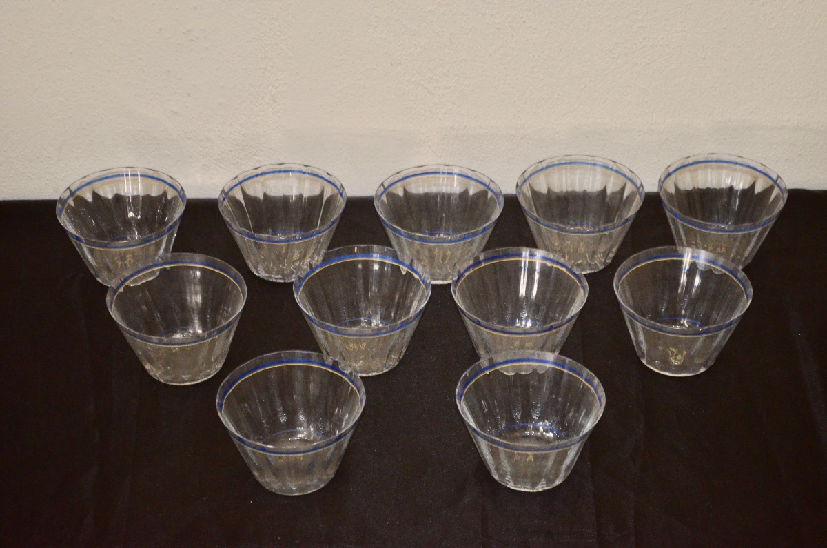 Suite de 11 coupelles en verre de DAUM début 20eme siècle -photo-2